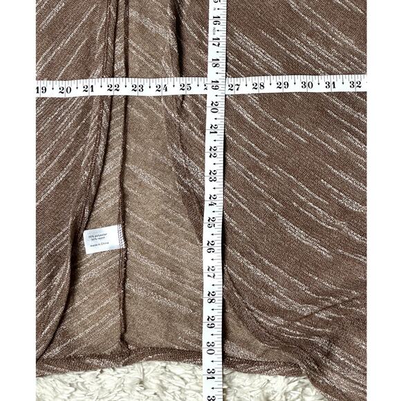 Lane Bryant NWT Women Plus Size 26/28 Bat Wing Open Front Brown Cream Cardigan - Picture 5 of 10